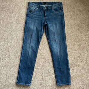 Kut From The Kloth Jeans Womens 6 Blue Catherine Boyfriend Mid Rise Stretch Wide